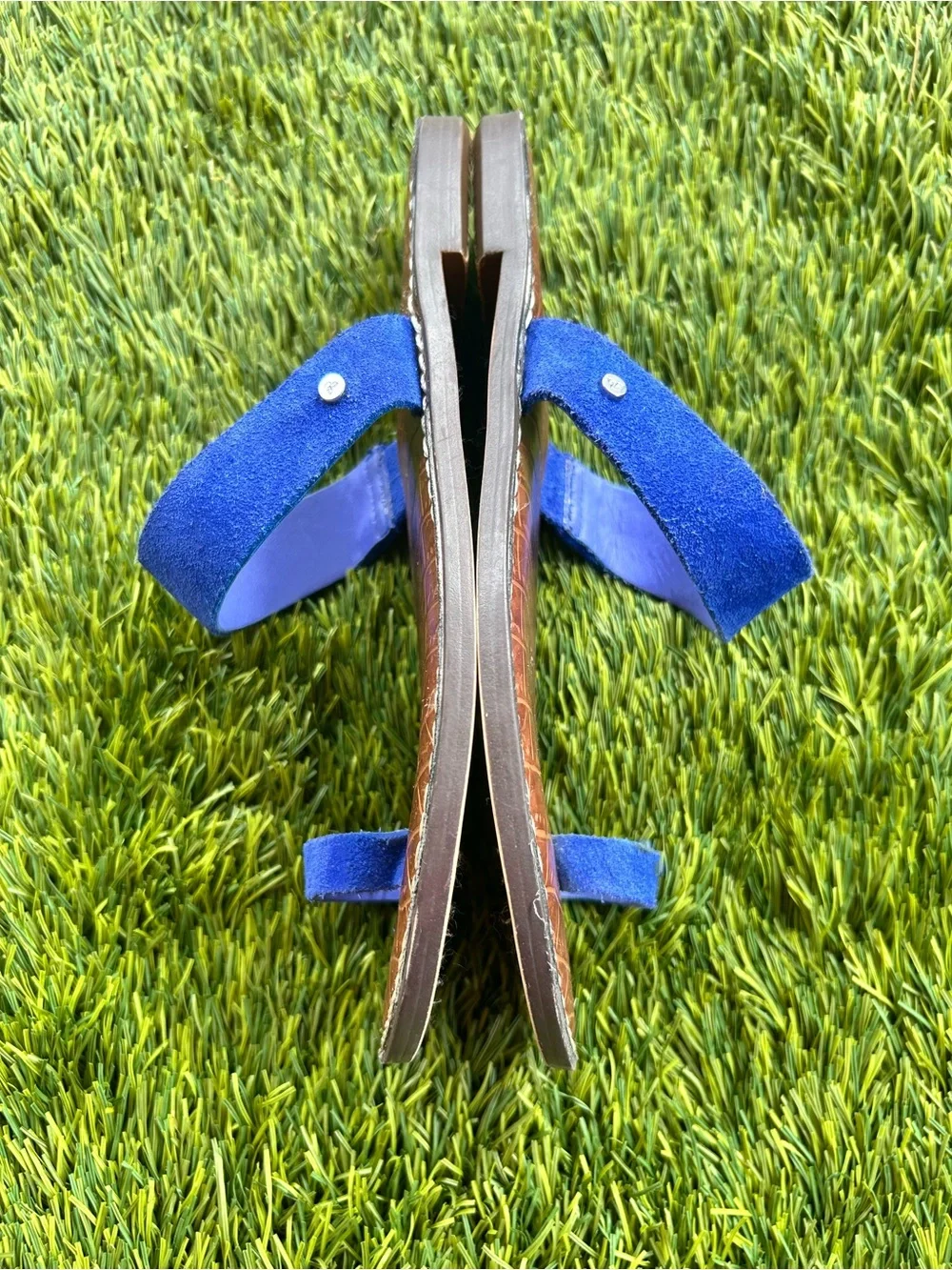 Sam Edelman Blue Suede Slide Sandal